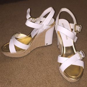 White and Tan 4” wedges